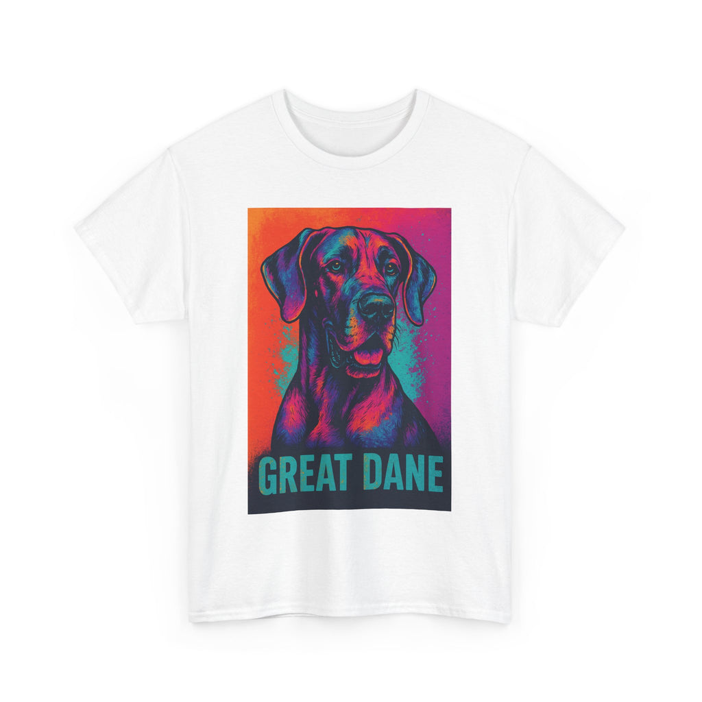 Colorful Great Dane Tee, Dog Lover T-Shirt, Pet Gift, Unisex Graphic Tee, Animal Lover Apparel, Dog Enthusiast Gift