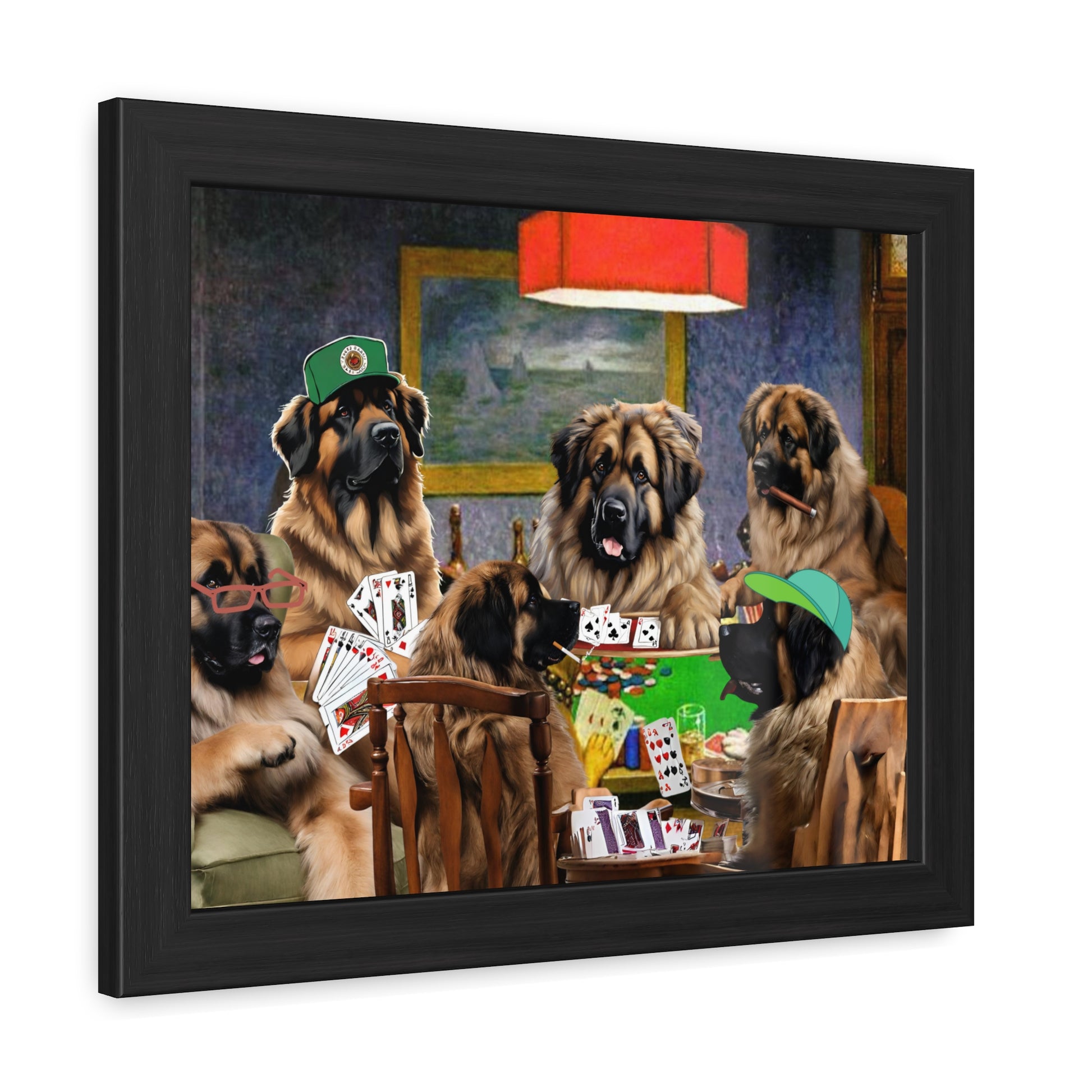 Leonberger Poker Framed Posters