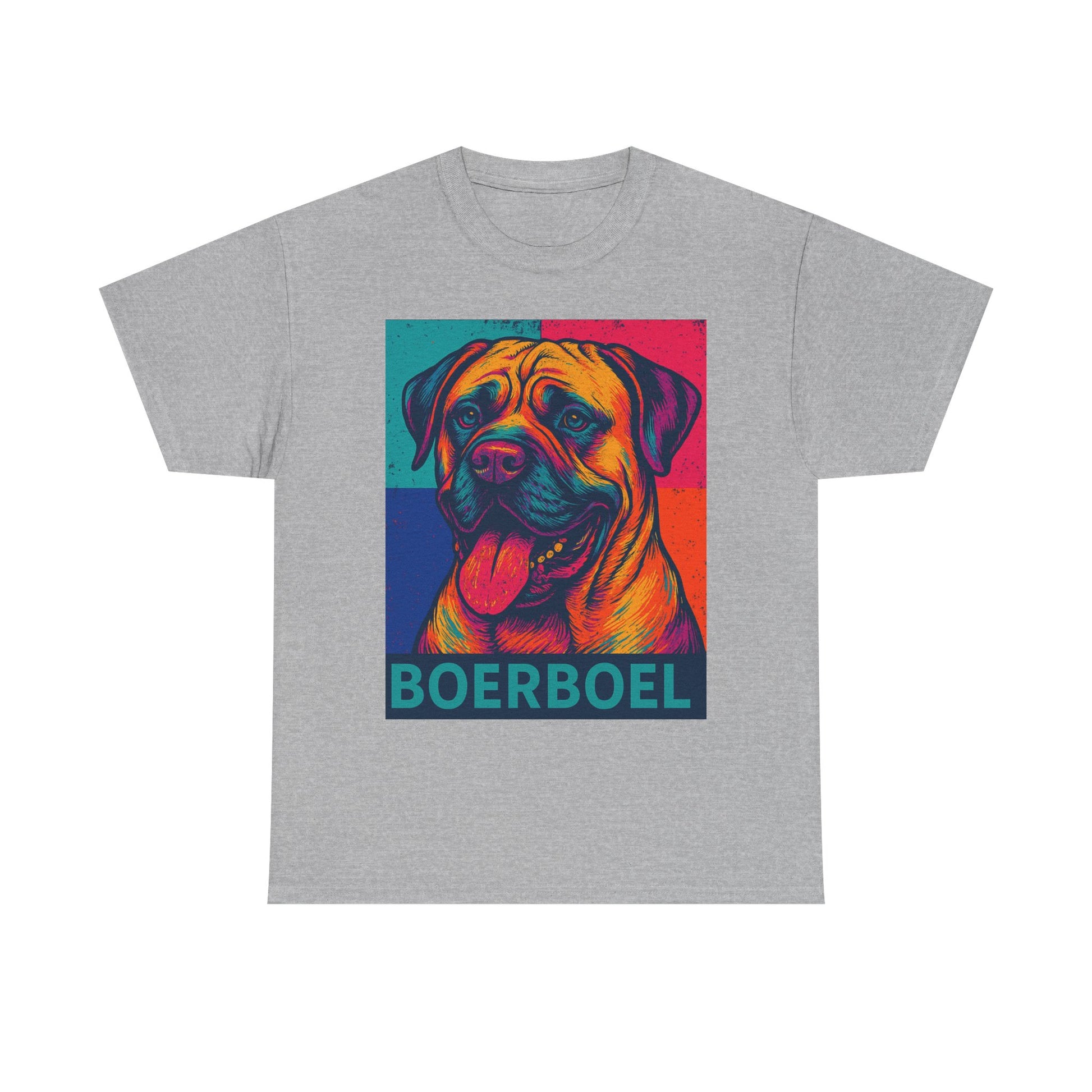 Colorful Boerboel Dog Tee, Unisex Heavy Cotton T-Shirt, Pet Lover Gift, Dog Owner Apparel, Custom Graphic Tee, Fun Animal Art Shirt