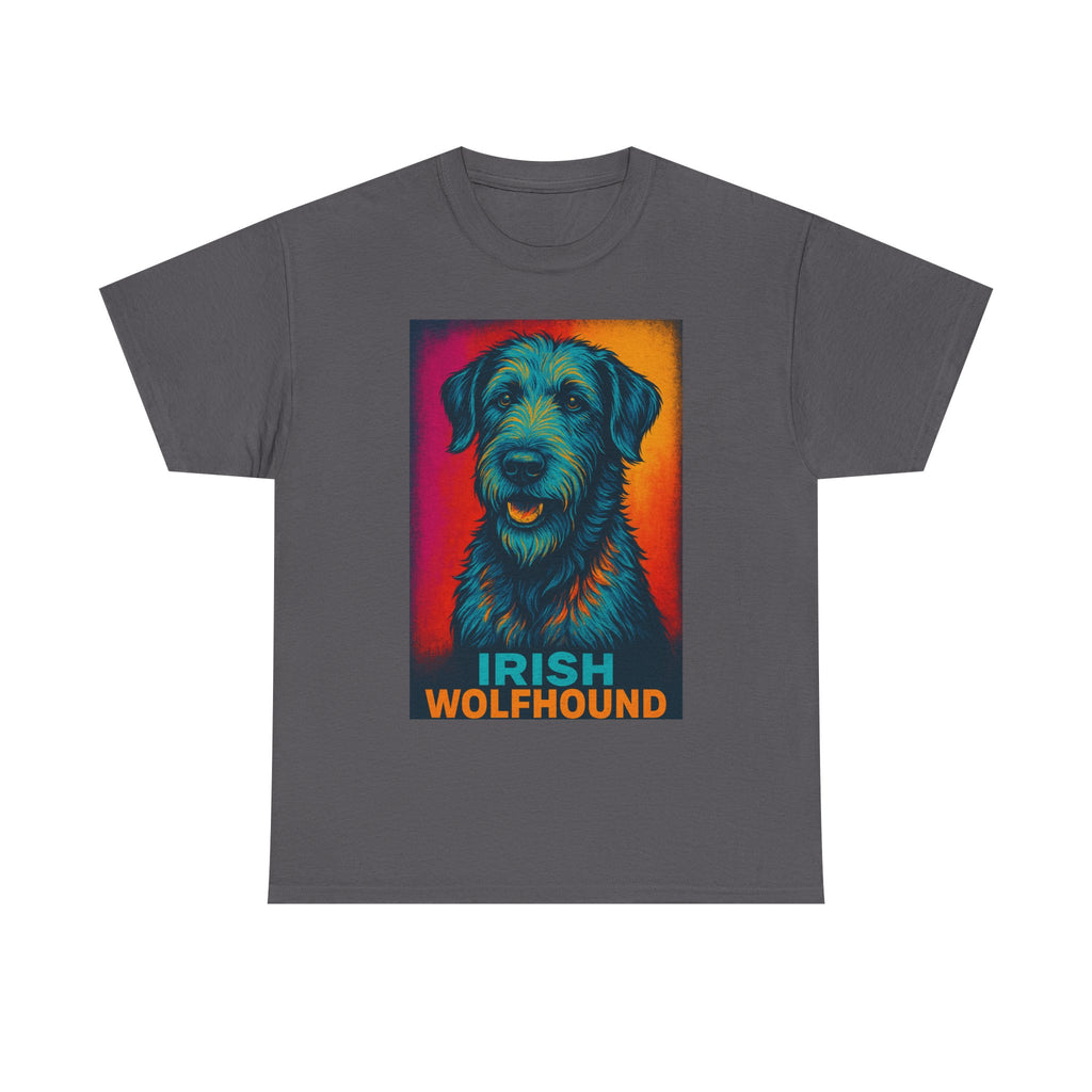 Irish Wolfhound Unisex Cotton Tee, Dog Lover Shirt, Pet Owner Gift, Animal Portrait Tee, Unique Gifts for Dog Lovers, Graphic Tee
