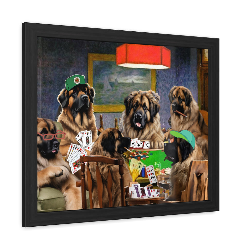 Leonberger Poker Framed Posters