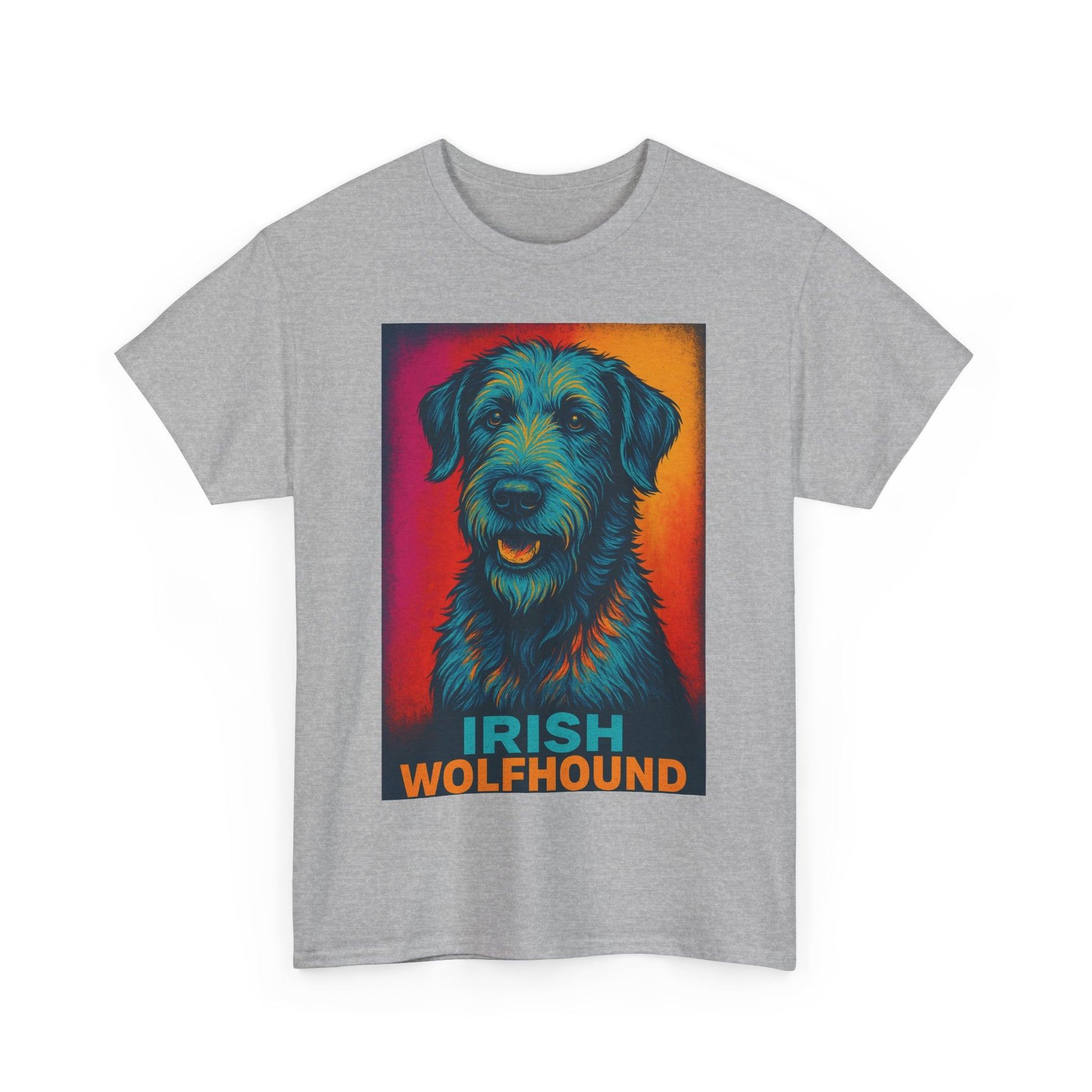 Irish Wolfhound Unisex Cotton Tee, Dog Lover Shirt, Pet Owner Gift, Animal Portrait Tee, Unique Gifts for Dog Lovers, Graphic Tee