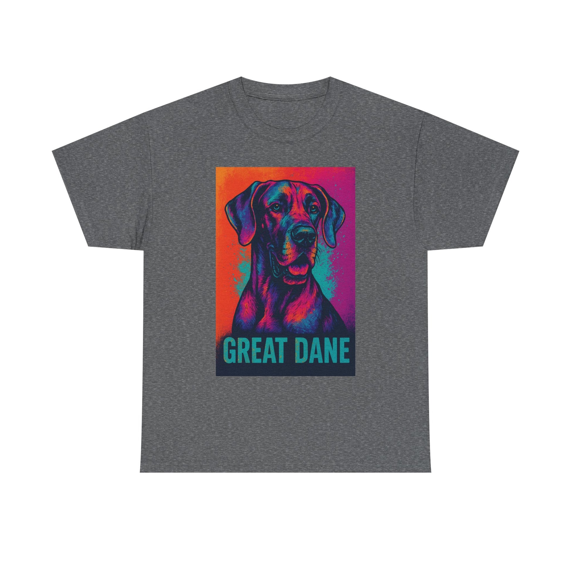 Colorful Great Dane Tee, Dog Lover T-Shirt, Pet Gift, Unisex Graphic Tee, Animal Lover Apparel, Dog Enthusiast Gift