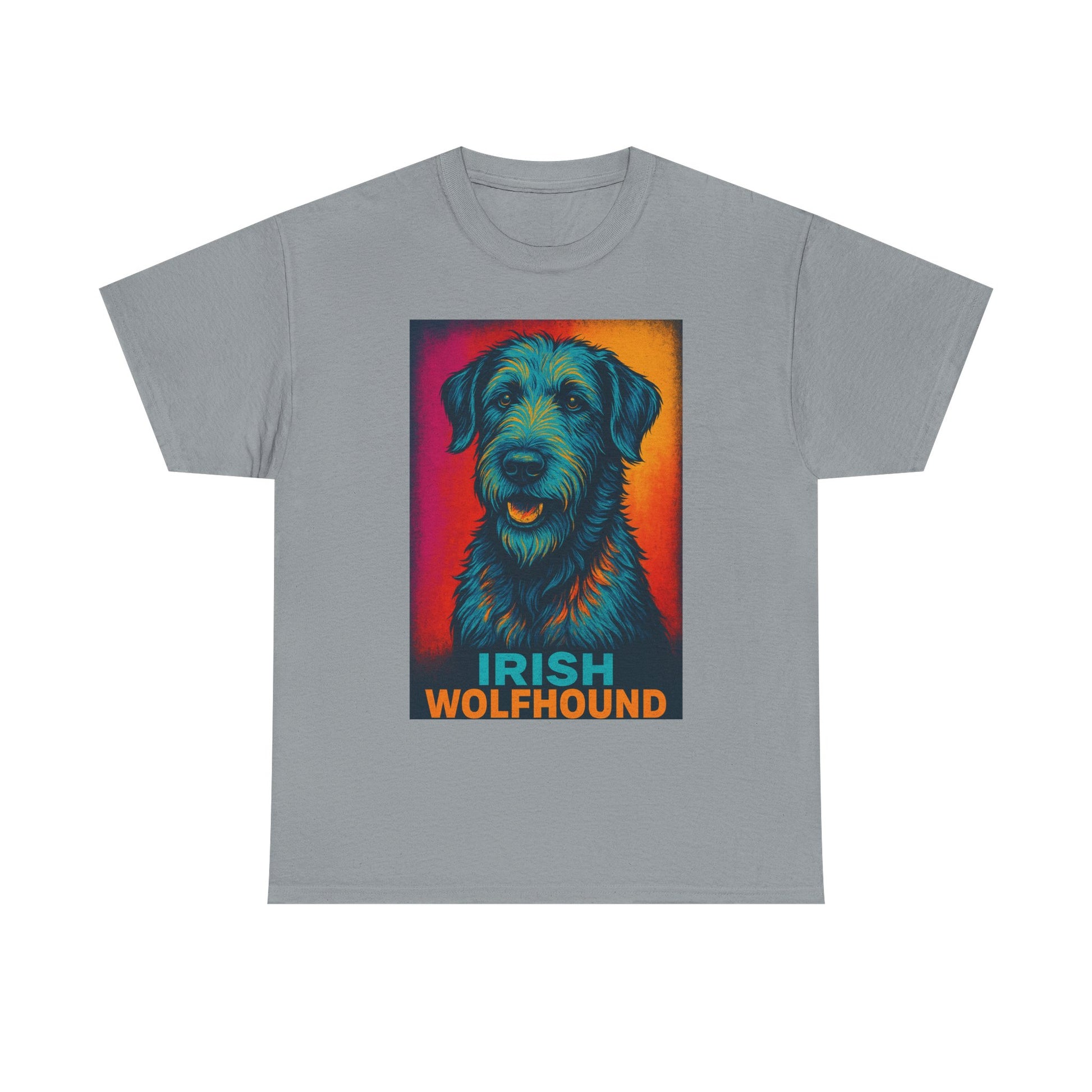 Irish Wolfhound Unisex Cotton Tee, Dog Lover Shirt, Pet Owner Gift, Animal Portrait Tee, Unique Gifts for Dog Lovers, Graphic Tee