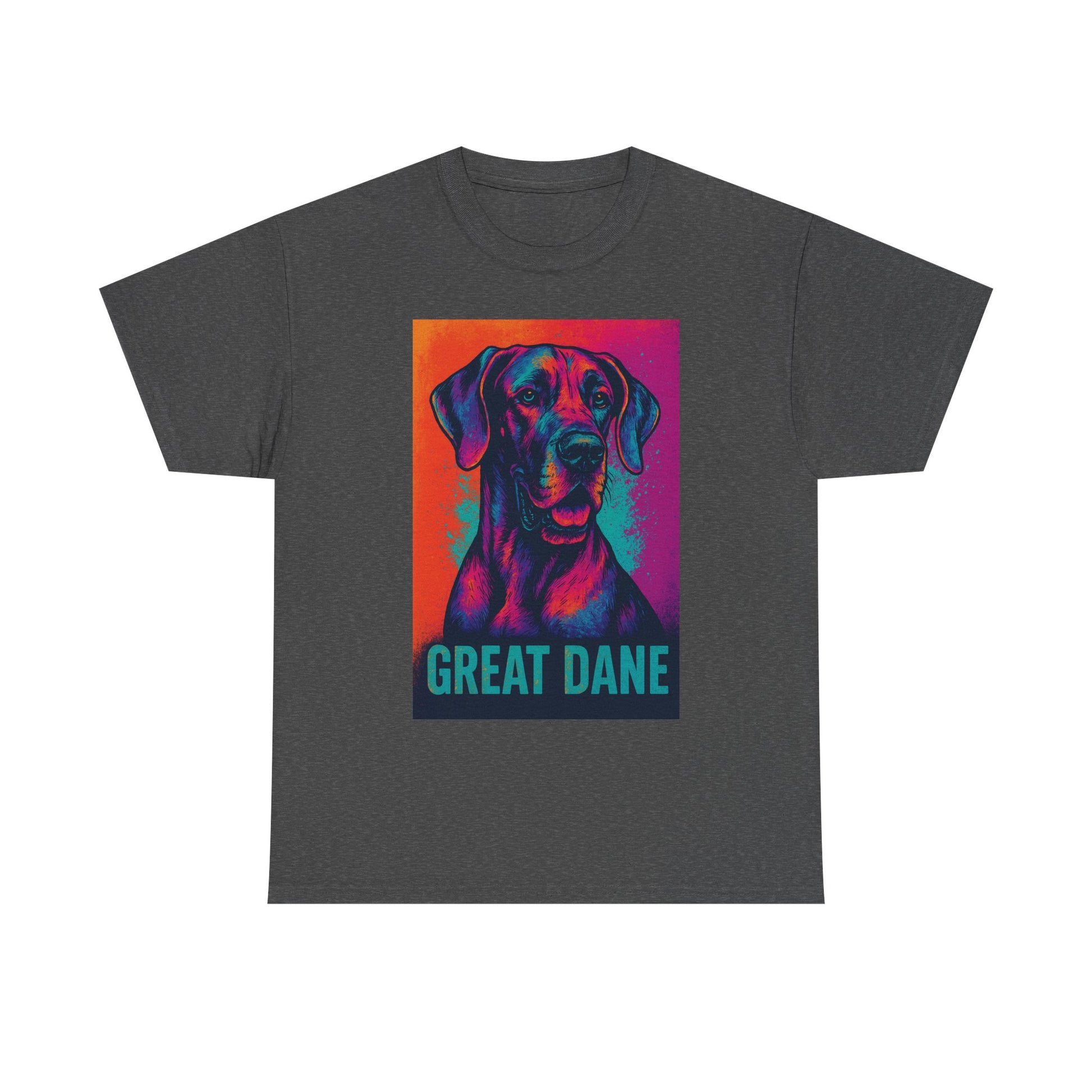 Colorful Great Dane Tee, Dog Lover T-Shirt, Pet Gift, Unisex Graphic Tee, Animal Lover Apparel, Dog Enthusiast Gift
