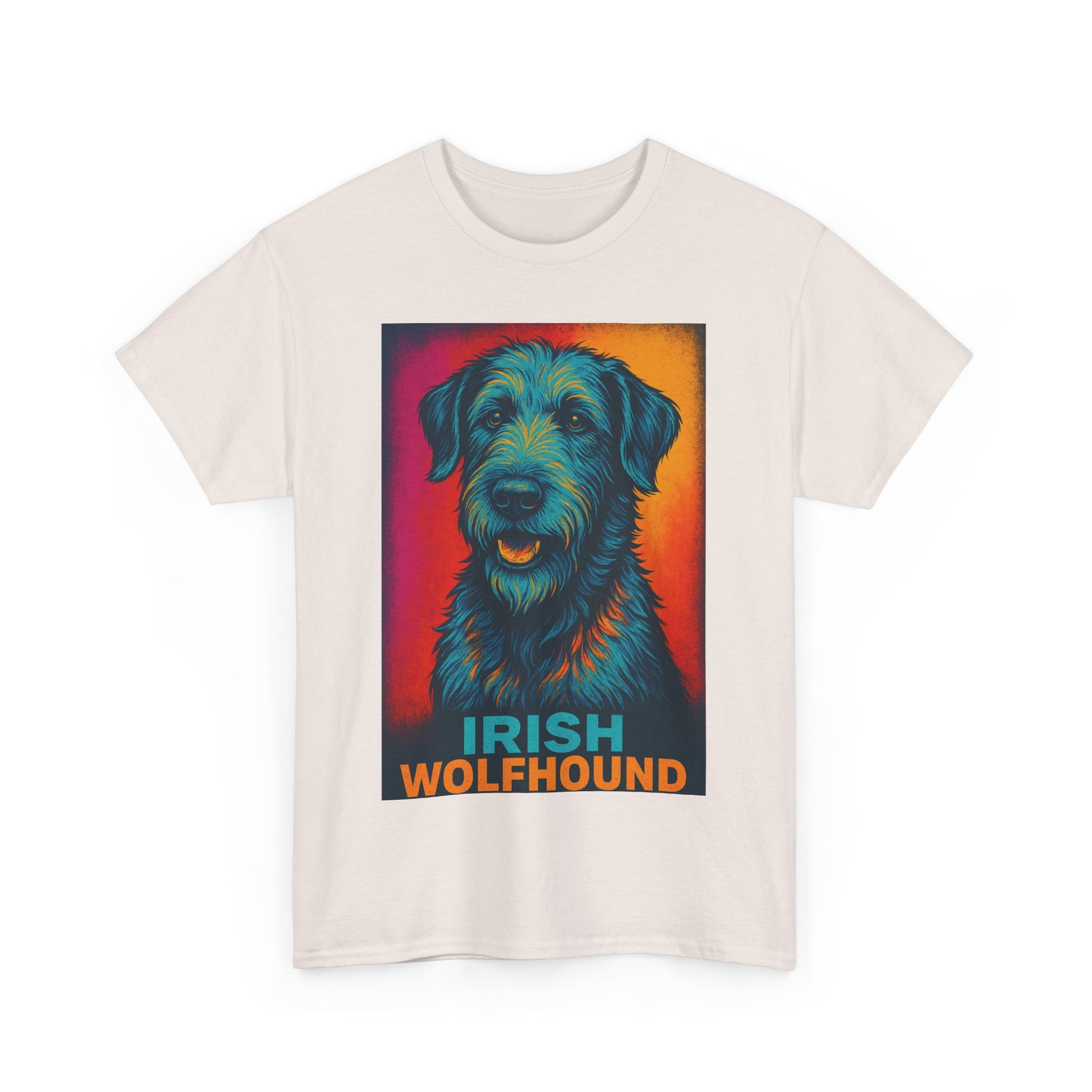 Irish Wolfhound Unisex Cotton Tee, Dog Lover Shirt, Pet Owner Gift, Animal Portrait Tee, Unique Gifts for Dog Lovers, Graphic Tee
