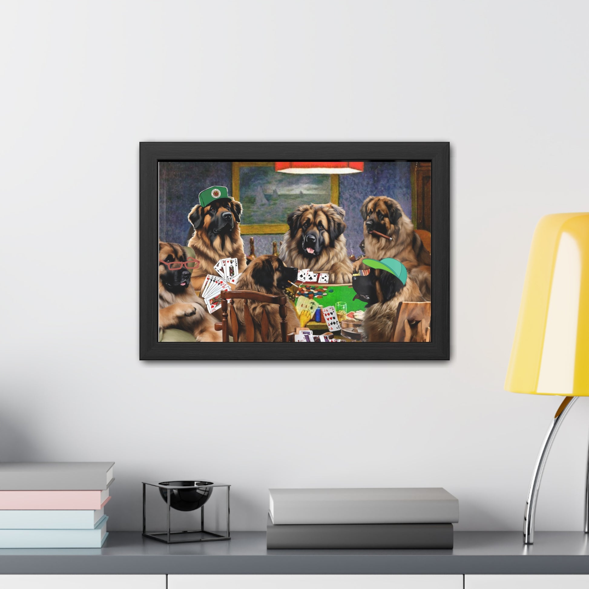Leonberger Poker Framed Posters