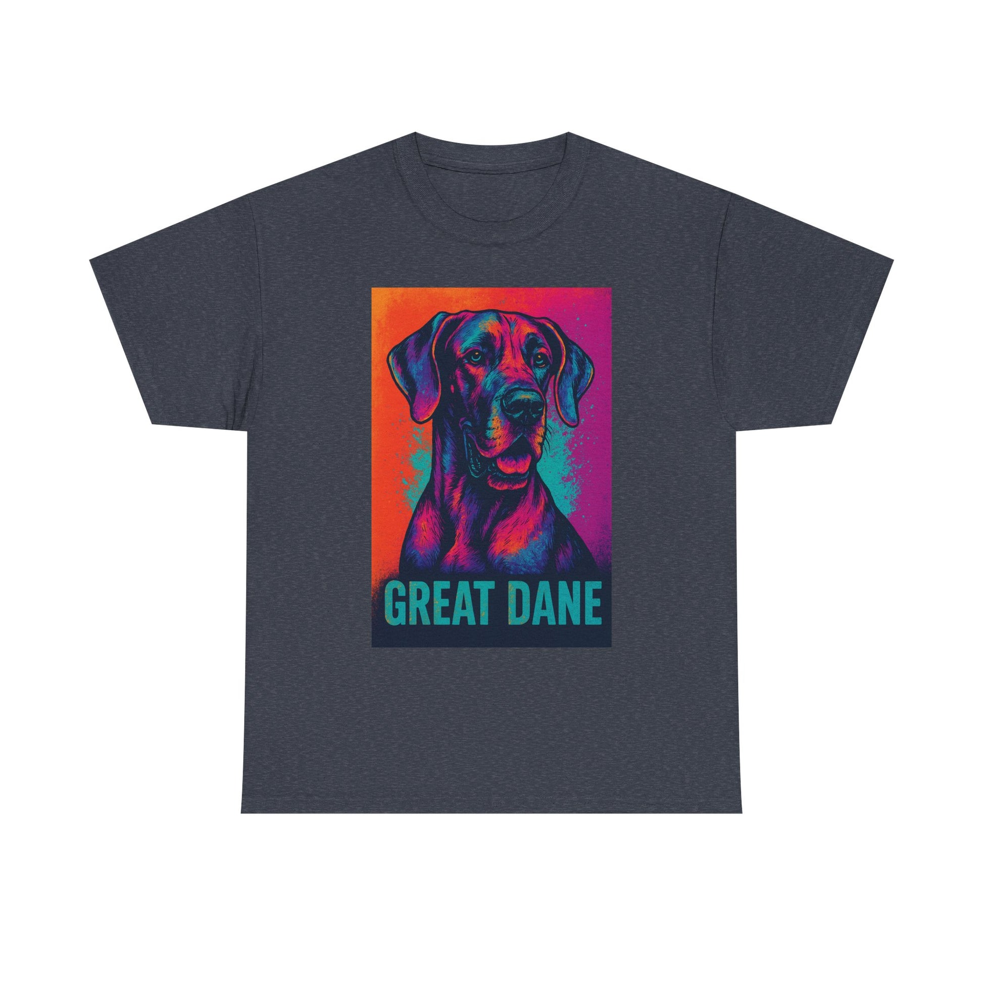 Colorful Great Dane Tee, Dog Lover T-Shirt, Pet Gift, Unisex Graphic Tee, Animal Lover Apparel, Dog Enthusiast Gift