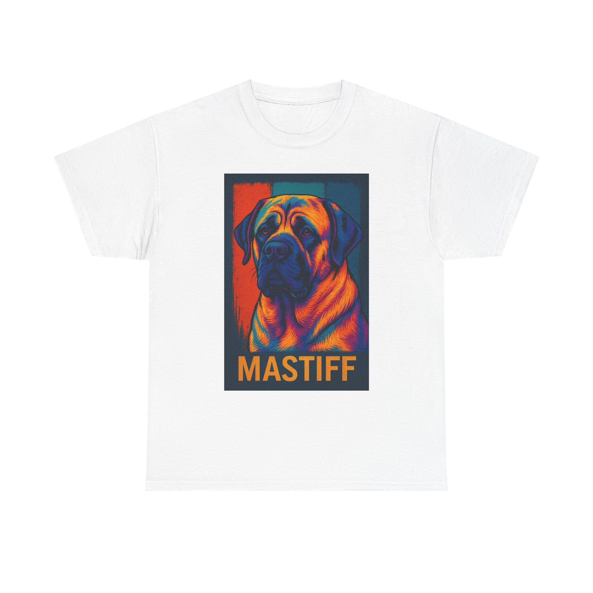 Colorful Mastiff Unisex Tee, Dog Lover Shirt, Pet Owner Gift, Unique Dog Art T-Shirt, Gifts for Animal Lovers, Vibrant Pet Apparel