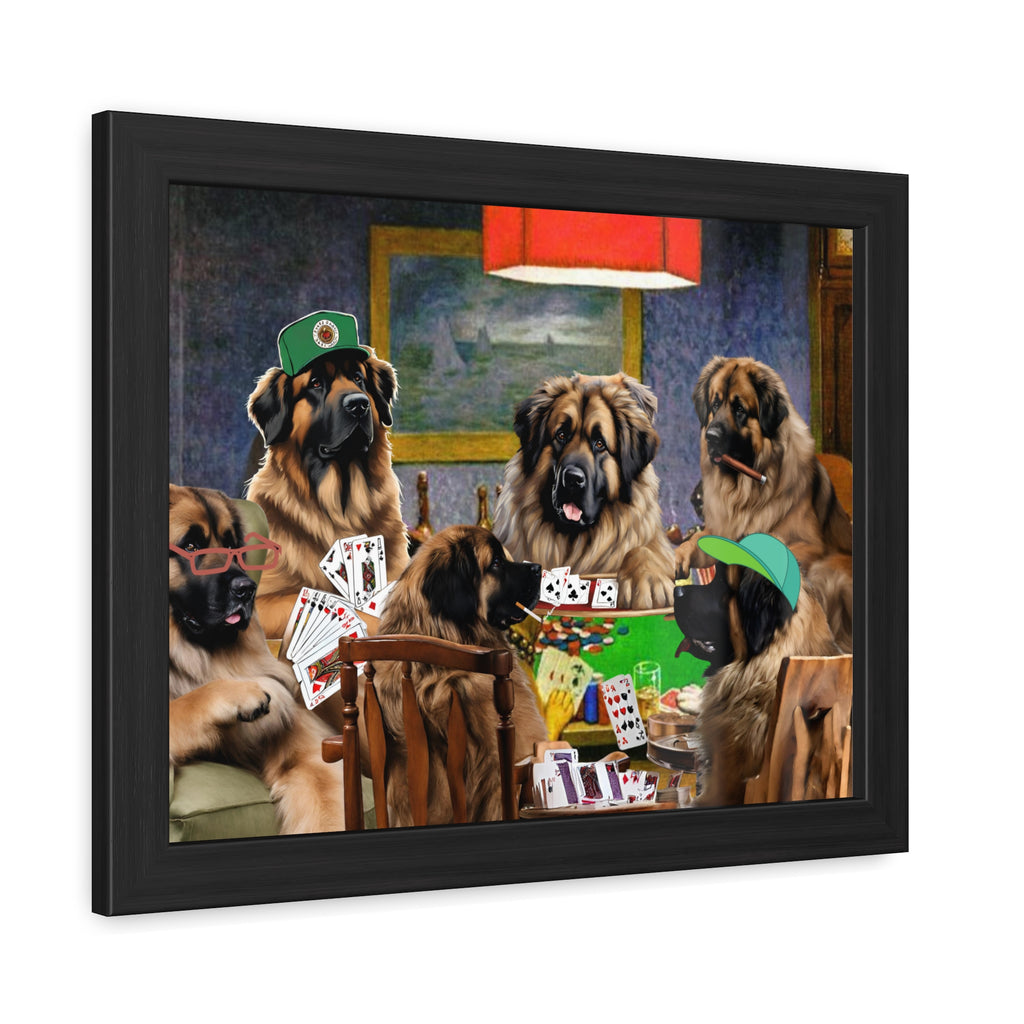 Leonberger Poker Framed Posters