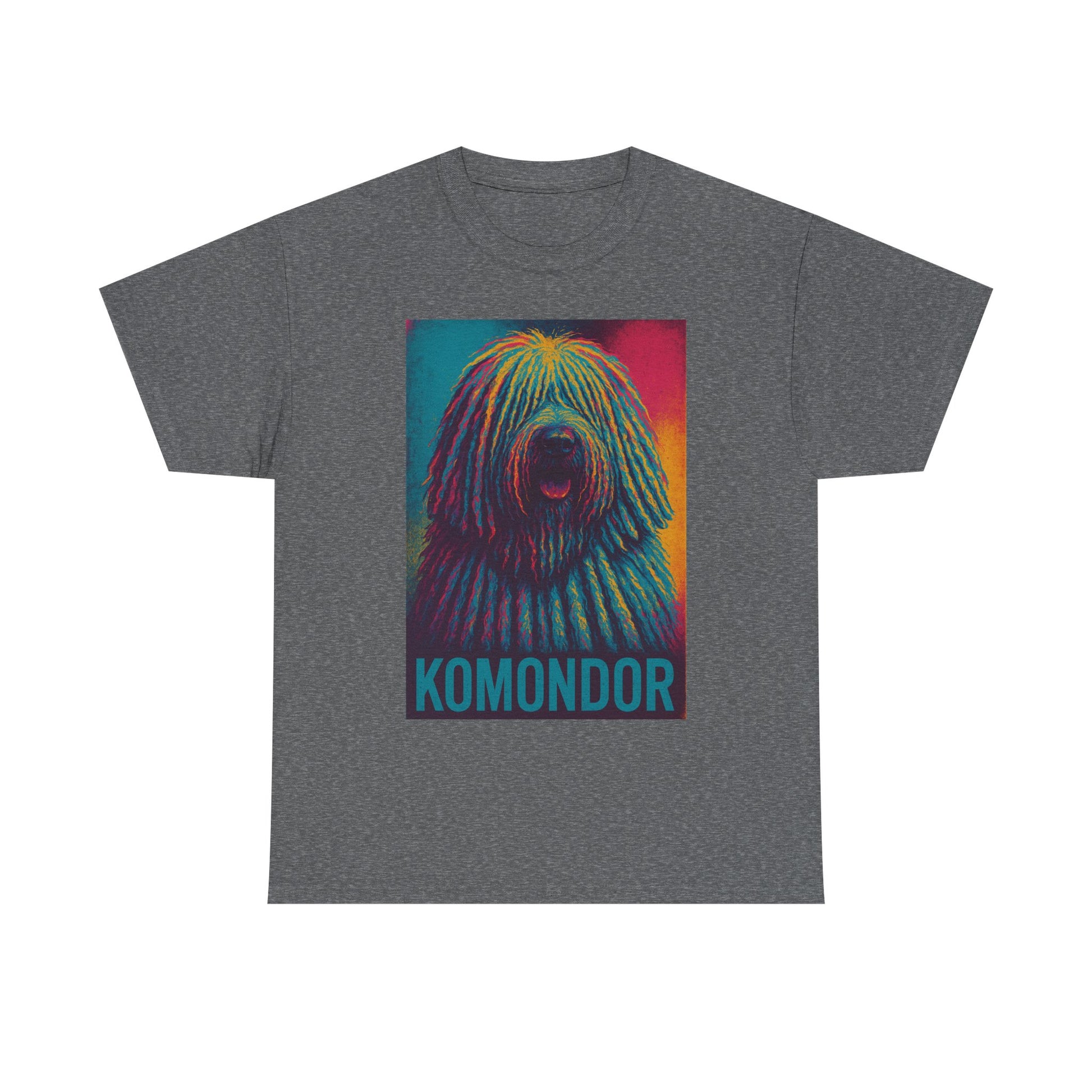 Colorful Komondor Dog Tee - Unisex Heavy Cotton, Pet Lover Gift, Graphic Shirt, Animal Enthusiast Apparel, Unique Dog Breed Shirt