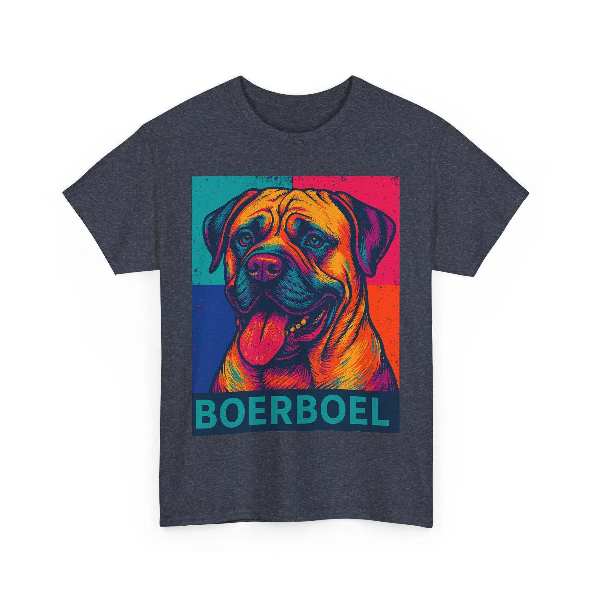 Colorful Boerboel Dog Tee, Unisex Heavy Cotton T-Shirt, Pet Lover Gift, Dog Owner Apparel, Custom Graphic Tee, Fun Animal Art Shirt