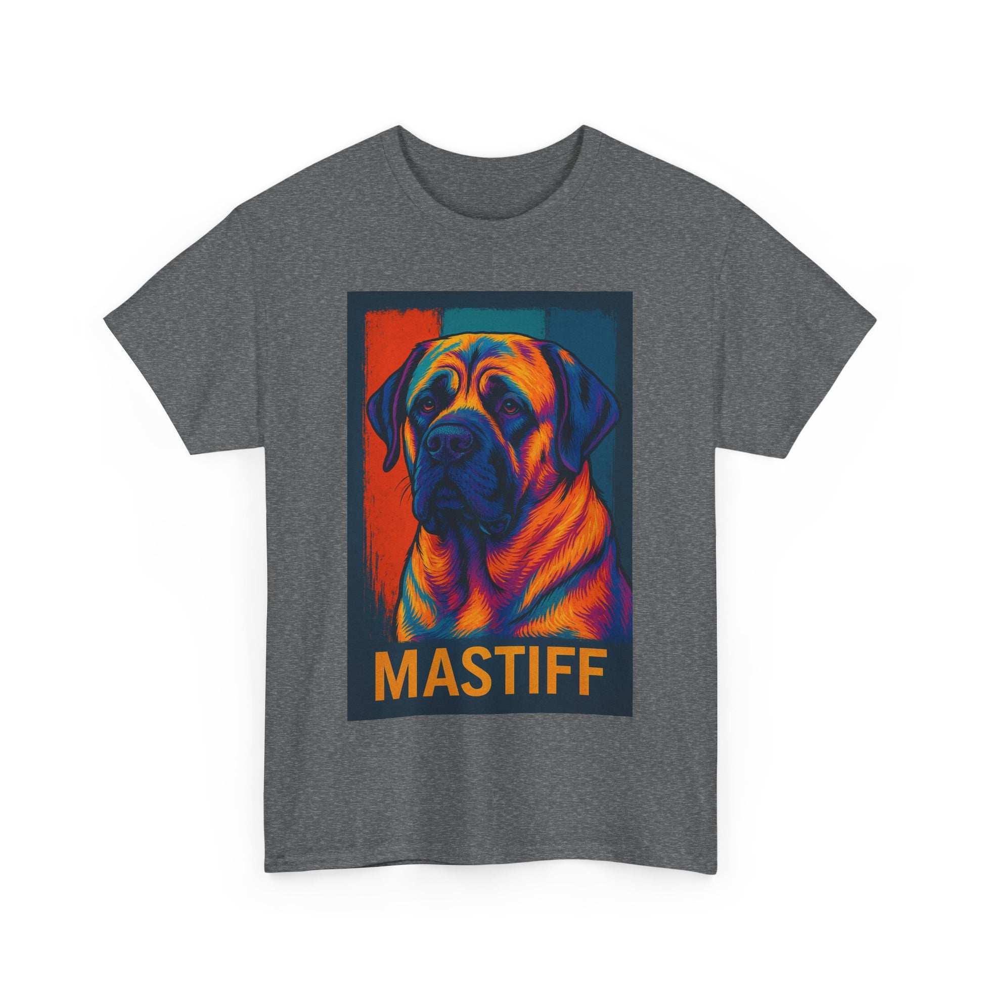 Colorful Mastiff Unisex Tee, Dog Lover Shirt, Pet Owner Gift, Unique Dog Art T-Shirt, Gifts for Animal Lovers, Vibrant Pet Apparel