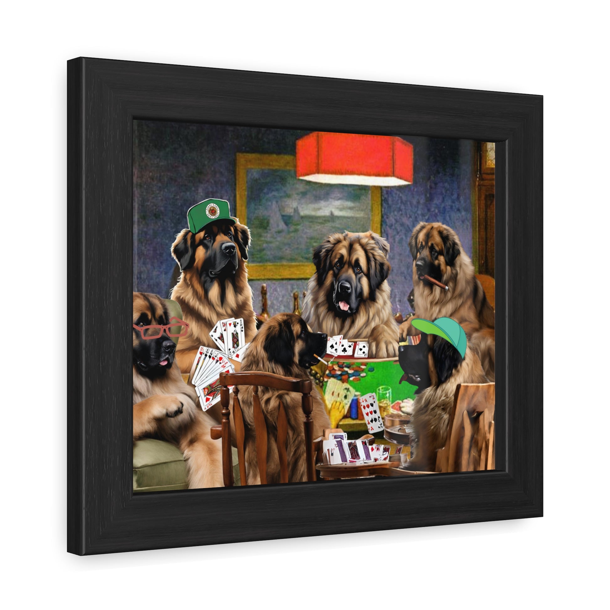 Leonberger Poker Framed Posters