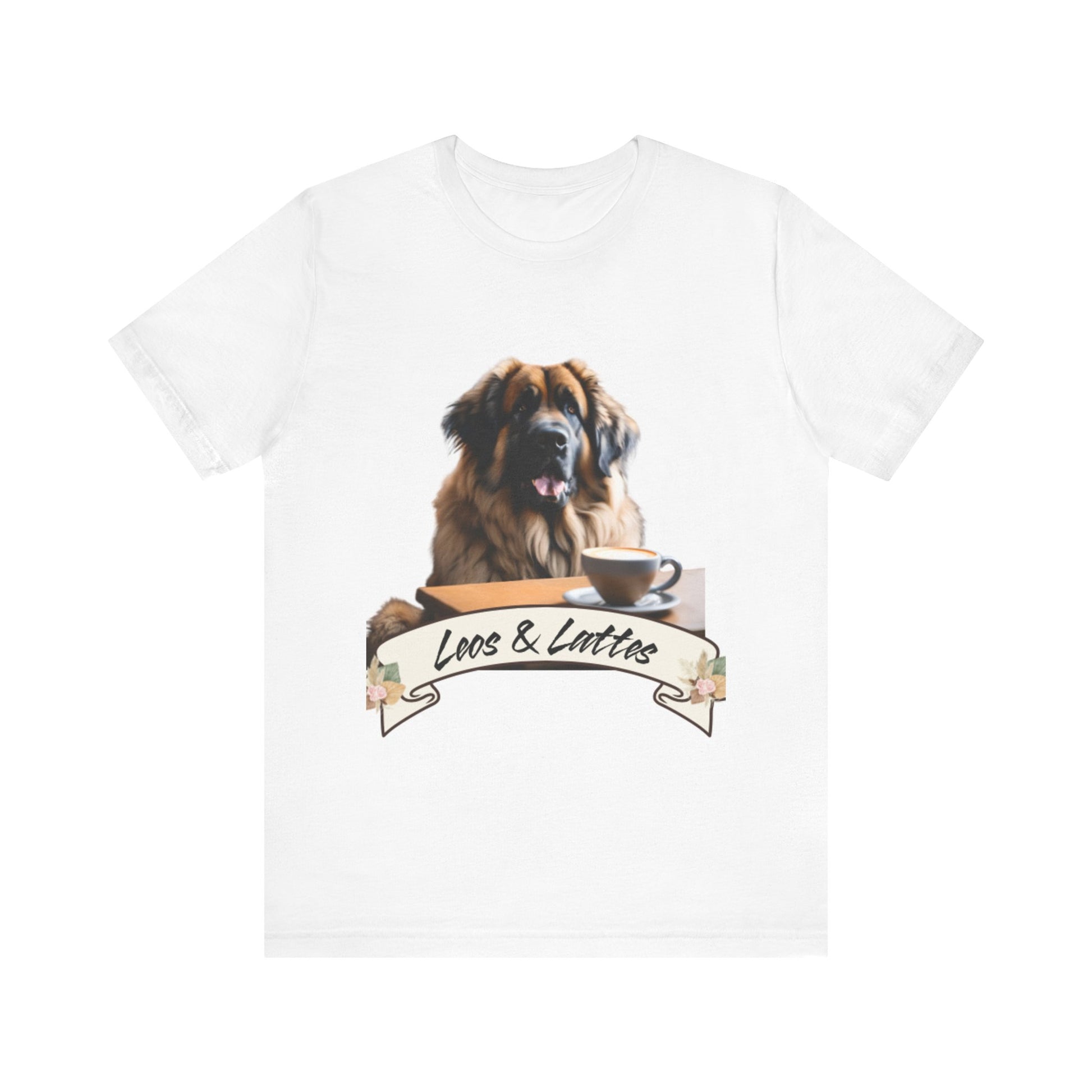 Leos & Latte Cute Dog Lover Tee - perferct for leonberger pet owners "Los & Littles" Short Sleeve Shirt