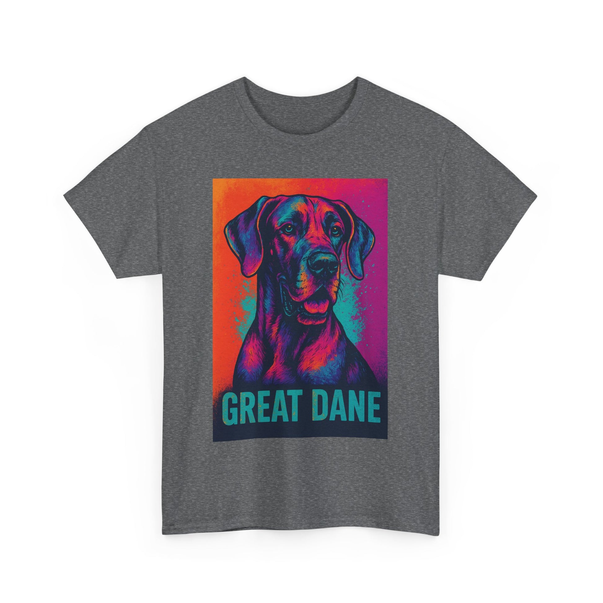 Colorful Great Dane Tee, Dog Lover T-Shirt, Pet Gift, Unisex Graphic Tee, Animal Lover Apparel, Dog Enthusiast Gift