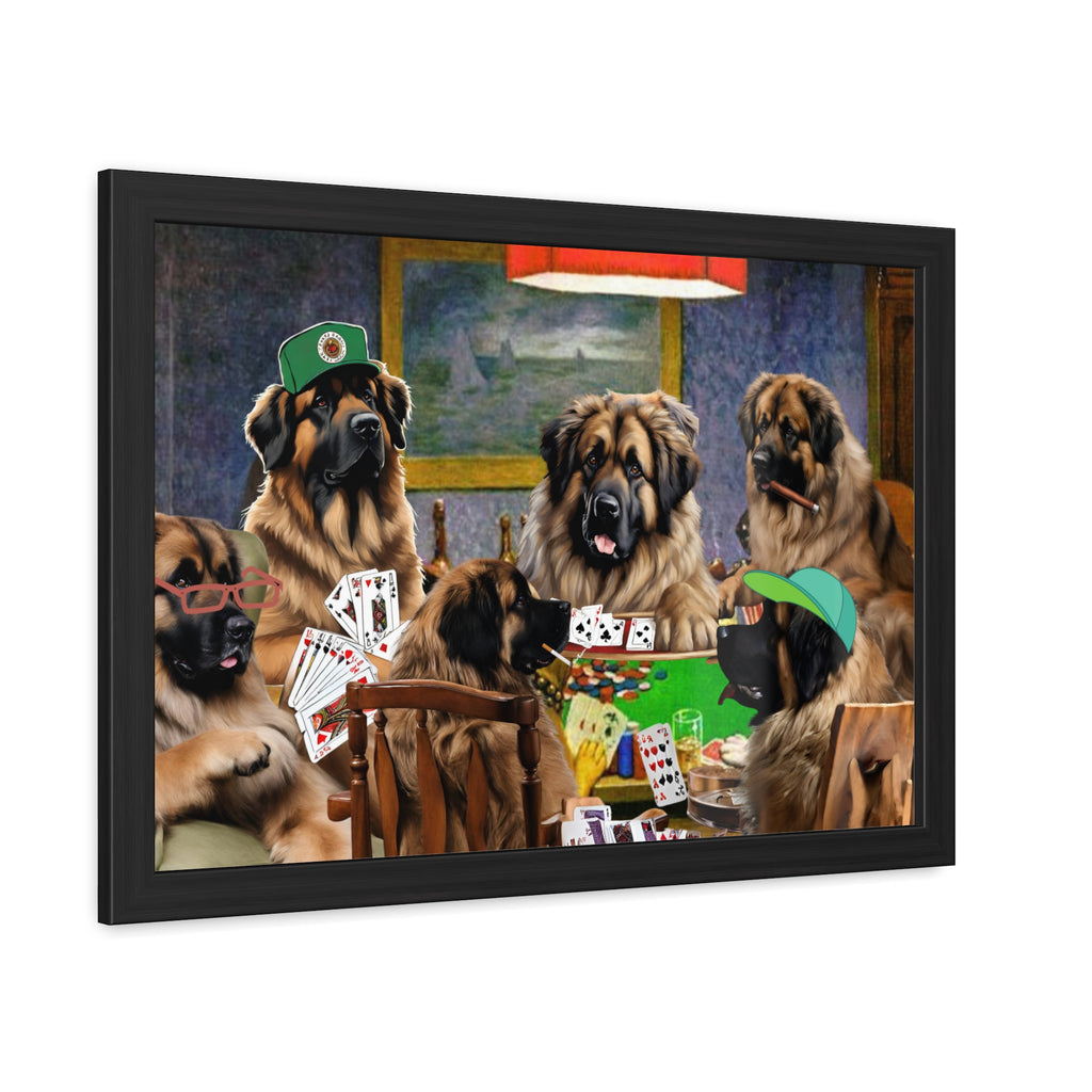 Leonberger Poker Framed Posters