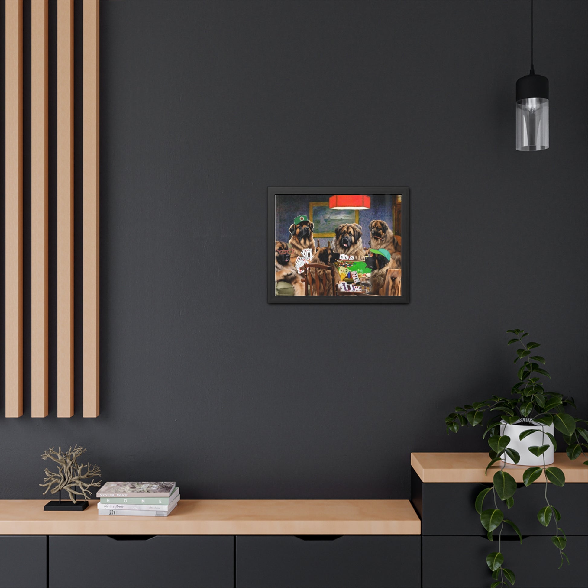Leonberger Poker Framed Posters